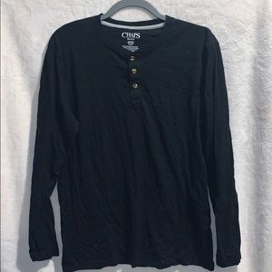 Men’s Chaps Black Long-Sleeve Shirt